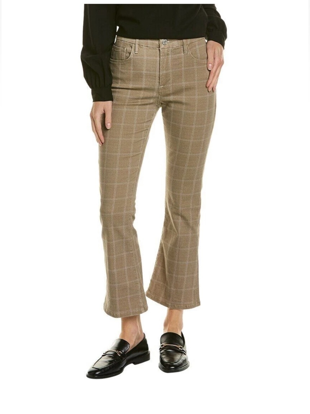Frame Le Crop Mini Bootcut Jeans Windowpane Pine Plaid Women’s 27